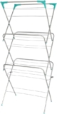 Ram 3 Tier Deluxe Airer Foldable Heavy Duty Clothes Airer With 4 CORNER HOOKS And Sock Dryer 14M Airing Capacity
