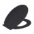 Ram Black Soft Close Toilet Seat with Adjustable Hinges LOO Toilet Seat Quick Release Easy Clean Bathroom Toilet Seat Black