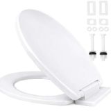 Ram White Soft Close Toilet Seat with Quick Release for Easy Clean – White