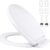 Ram White Soft Close Toilet Seat with Quick Release for Easy Clean – White