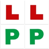 RamExtra Thick Car Magnetic L & P Plates – PVC Pack Of 4 Legal Road Learner And Provisional Car Plates, DVSA Compliant