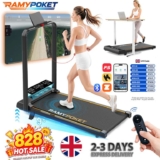 Ramypoket Walking Pad Treadmills for Home Office 9% Incline APP 1-12 km/h 150KG – With Code – Sold by CAIWEN Store