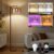 Rattan Boho Floor Lamps for Living Room, RGB Dimmable Floor Lamp with Remote Control and App Control, Timer Function, DIY and Music Mode, E27 Tall Lamps for Office Bedroom