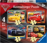 Ravensburger Disney Pixar Cars 4-in-a-Box Jigsaw Puzzles for Kids Ages 3 Years and Up 12, 16, 20 & 24 Piece Puzzles Lightning McQueen & Friends