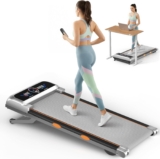 Rayspace Walking Pad with 15% 12-Level Auto Incline & Handle Bar, 450 lbs Capacity UI Screen, 3.5HP Quiet Under Desk Treadmill, Speaker, APP & Remote Control, Treadmills for Home Hiking