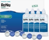 ReNu MultiPlus Multi-Purpose Contact Lens Solution, 4 x 240ml for Soft Contact Lenses – Lens Case Included