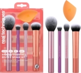 Real Techniques Everyday Essentials Makeup Sponge Kit for foundation, blush, bronzer, eyeshadow, powder, synthetic, cruelty-free tools and blender for flawless looks, 5 Piece Set