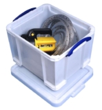 Really Useful Box Plastic Storage Box 35L Strong White (Quantity: 3) – With Code