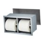 Recessed 304 Stainless Steel Toilet Paper Holder, Wall Mounted, Grey