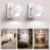 Rechargeable Cordless Wall Light AURI CX02 Touch Dimming Magnetic 360 Rotatable Battery Operated Wall Sconce, White, 1 Pack