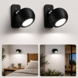 Rechargeable Cordless Wall Light AURI CX02 Touch Dimming Magnetic 360 Rotatable Battery Operated Wall Sconce for Reading,Bedroom,Living Room & Picture Lighting