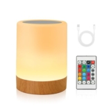 Rechargeable Touch & Remote RGB Night Light, 13 Colors, Dimmable LED