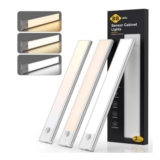Rechargeable Under-Cabinet LED Lights, 3-Pack, Motion Sensor, 3-Color Temps