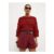 Red Belted Woven Shorts