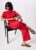 Red Fiona Linen Button Jumpsuit, Red, Sizes 4, 6, 16. & 20