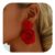 Red Rose Dangle Earrings for Women – Floral Jewelry Gift