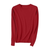 Red Womens Knit Crew Neck Sweater