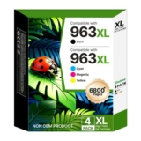 Redsee 963XL 4-Pack Ink for HP OfficeJet Pro 9010-9022