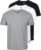 Reebok Mens Santo Shirt, Black/White/Grey Marl, Pack of 3