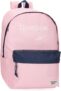 Reebok Sidney school backpack, blue and pink backpack, made of polyester, wide, ergonomic and padded shoulder straps, multiple compartments, by Joumma Bags