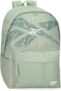 Reebok Trace school backpack, green backpack made of polyester, wide, ergonomic and padded shoulder straps, multiple compartments, by Joumma Bags