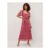 Regina Short Sleeve Lace Midi Dress Pink