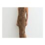 Reiss Snake-Print Brown Lola Jersey Racer Midi Dress