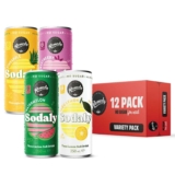 Remedy Sodaly Super Mix Pack Soft Drink with Prebiotic ACV, 12 x 250ml Cans