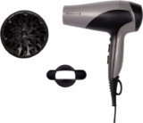 Remington Ionic Dry Hair Dryer Black/Silver 2200 with Diffuser and Cool Shot