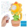 Remote-Controlled Sunflower Bubble Machine with Lights for Kids, Rechargeable