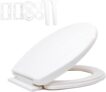 Requisite Needs Soft Close Toilet Seat, Easy to Clean, Simple Top Fixing, Standard Toilet Seats White with Adjustable Hinges.