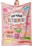 Retirement Gifts for Women, Throw Blanket Retirement Gifts for Colleagues 2