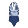 Retro Neckholder Swim Suit Swimsuit Navy by Rock Rebel by EMP