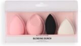 Revolution Blending Bunch Makeup Sponge Set, For a Perfect Blend Every Time, Washable & Reusable, Assorted Shapes & Sizes, Pack of 4