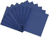 Rhino 10 x Exercise Books, 48-Page / 12mm Lined Paper, Writing Book, Dark Blue