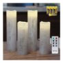 Rhytsing 4-Pack Silver Battery-Operated LED Candles, with Timer