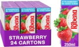 Ribena Strawberry Juice Drink Cartons – Multipack 24x250ml No Added Sugar Real Fruit Rich In Vitamin C No Artificial Colours or flavours Perfect For On The Go