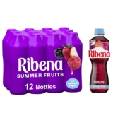 Ribena Summer Fruits Juice Drink No Added Sugar 500ml – Multipack of 12 – S&S £13.90