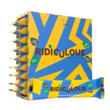 Ridiculous Vegan Protein Bar Award Winning, Chocolate Biscuit Crunch, 9 Bars, 100% Plant Based & Palm Oil Free, High Protein – Protein Work