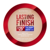 Rimmel Lasting Finish 25 HR Compact Foundation 002 Pearl, Matte Buildable Coverage, Powder-to-Cream, Anti-Pollution Shields, SPF 20, Hyaluronic Acid, Waterproof, Hides Imperfections