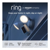 Ring Floodlight Cam Wired Plus: Outdoor 1080p, LED Floodlights, White