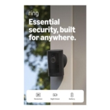 Ring Outdoor Camera 2K Battery, DIY Install, 6x Zoom, Black