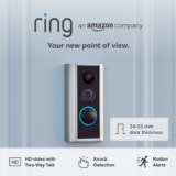 Ring Peephole Camera (Door View Cam) 3455mm door thickness (Recommended version) Wireless Doorbell Security Camera with 1080p HD video, Wifi 30-day free trial of Ring Subscription Plan