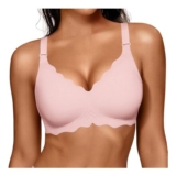 Riou Jelly Bras Deep-v Seamless Sleep Bra for Women