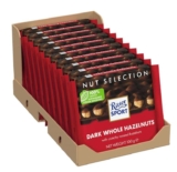 Ritter Sport Whole Hazelnuts Dark Chocolate Bar, 100g, Case of 10 (£2.09 S&S)