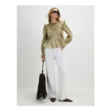 River Island River Island Pure Cotton Cutwork Lace Ruffle Blouse