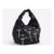 River Island Womens Grab Bag Black Satin Diamante Bow Popper