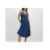 River Island Womens Midi Dress Blue Denim Button Front