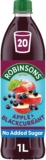 Robinsons Apple and Blackcurrant Squash No Added Sugar, 1L