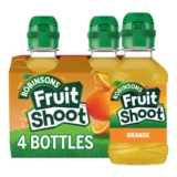 Robinsons Fruit Shoot Orange Juice, 200ml Bottle, 4 Pack – £1.49 S&S